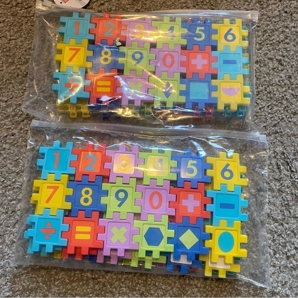 Interlocking Number Math Puzzle Piece Set NEW Bundle Lot Homeschool Learning